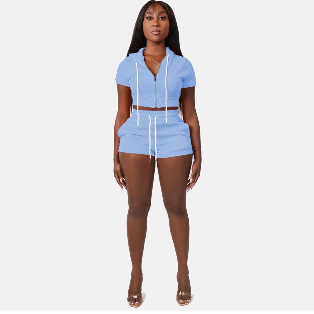 Women's Athletic Blue Shorts by [Brand]